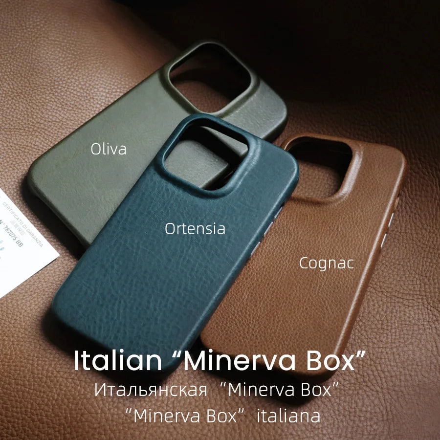 Italian Minerva Box Leather Case